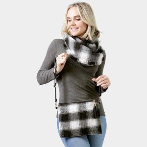 Black & White Buffalo Check Crossbody / Clutch Bag